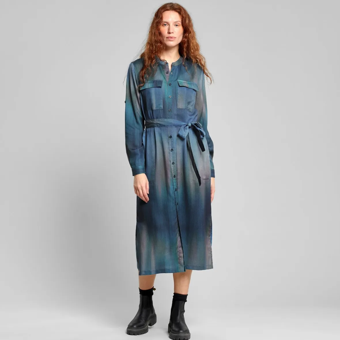 Cheap Shirt Dress Falsterbo Abstract Light Multi Color Women Dresses