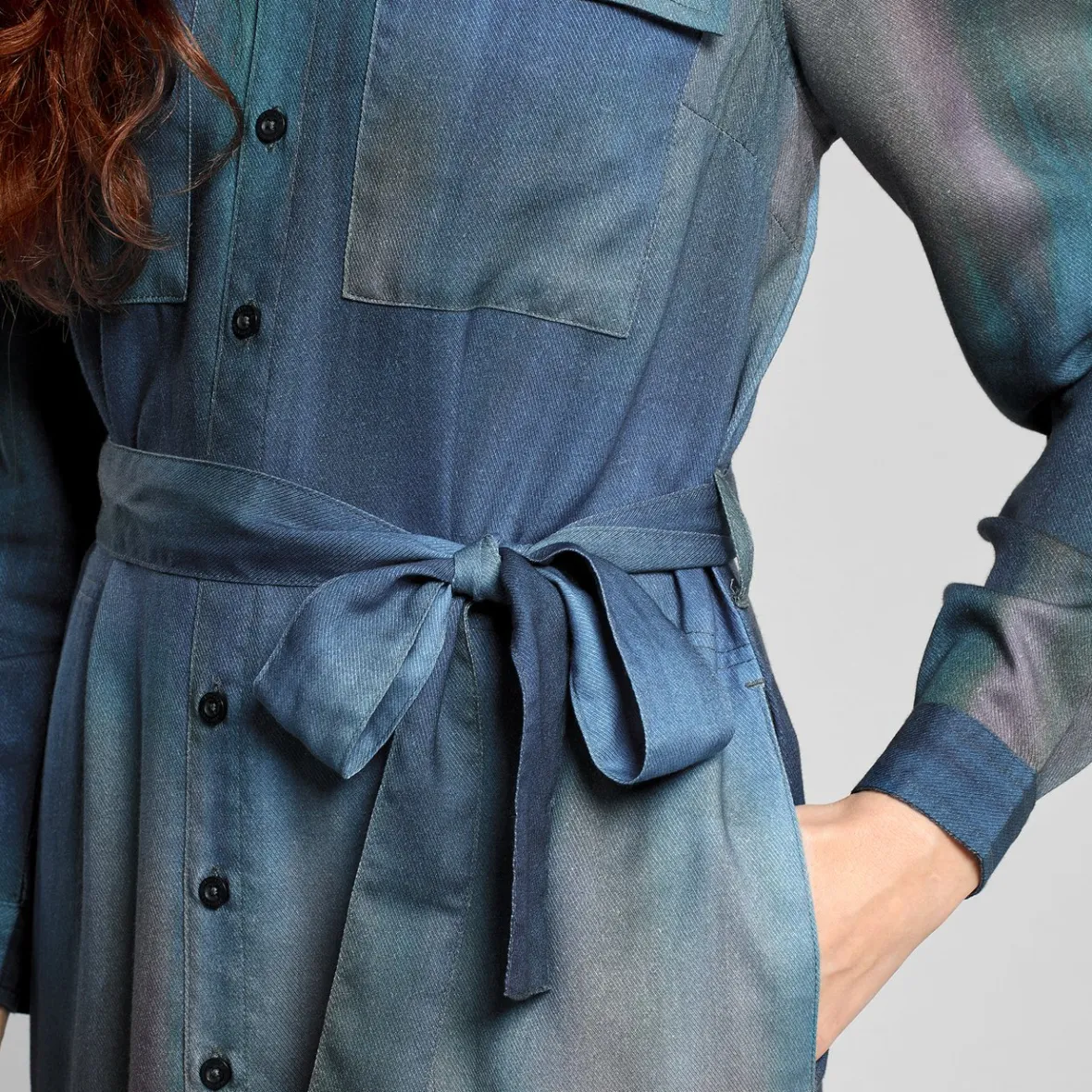 Cheap Shirt Dress Falsterbo Abstract Light Multi Color Women Dresses