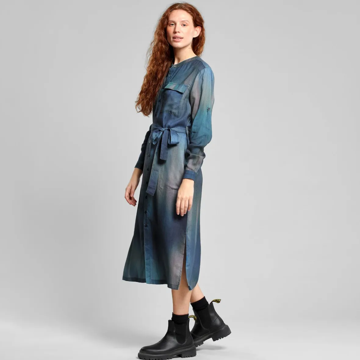 Cheap Shirt Dress Falsterbo Abstract Light Multi Color Women Dresses