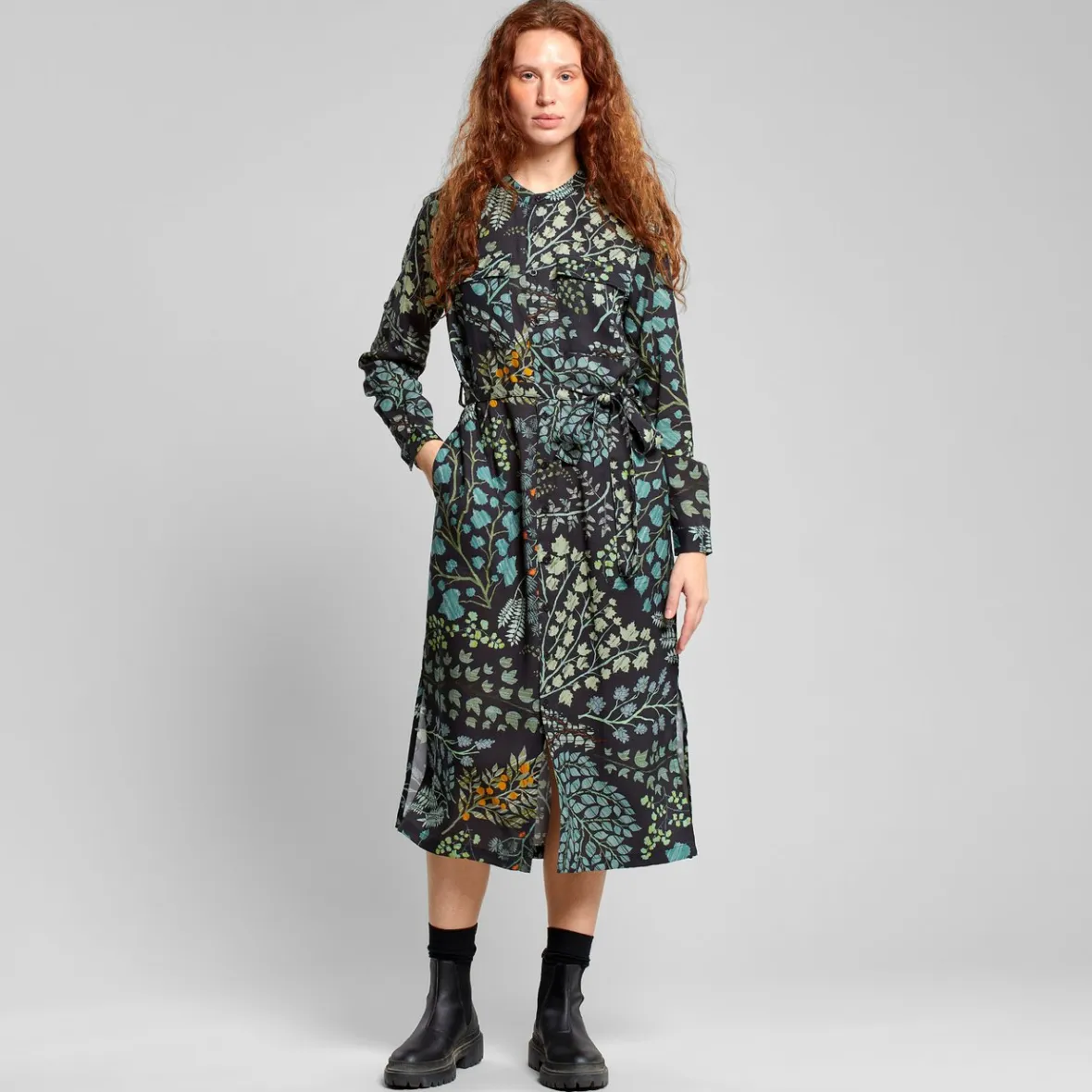 Store Shirt Dress Falsterbo Botanical Quilt Black Women Dresses