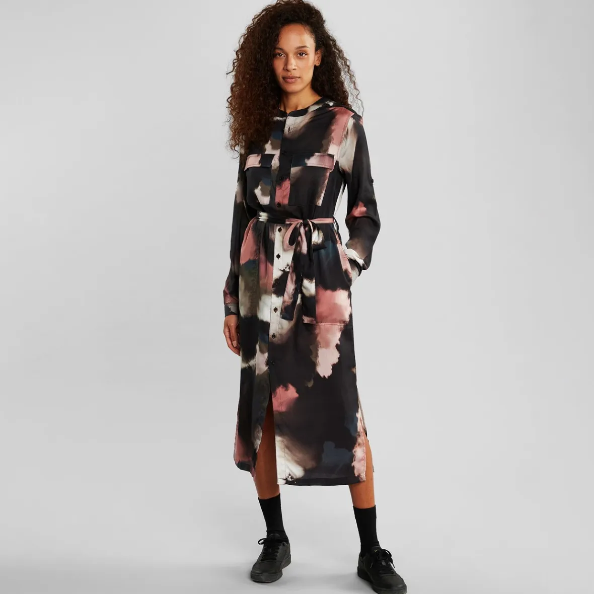 Best Sale Shirt Dress Falsterbo Brush Strokes Multi Color Women Dresses