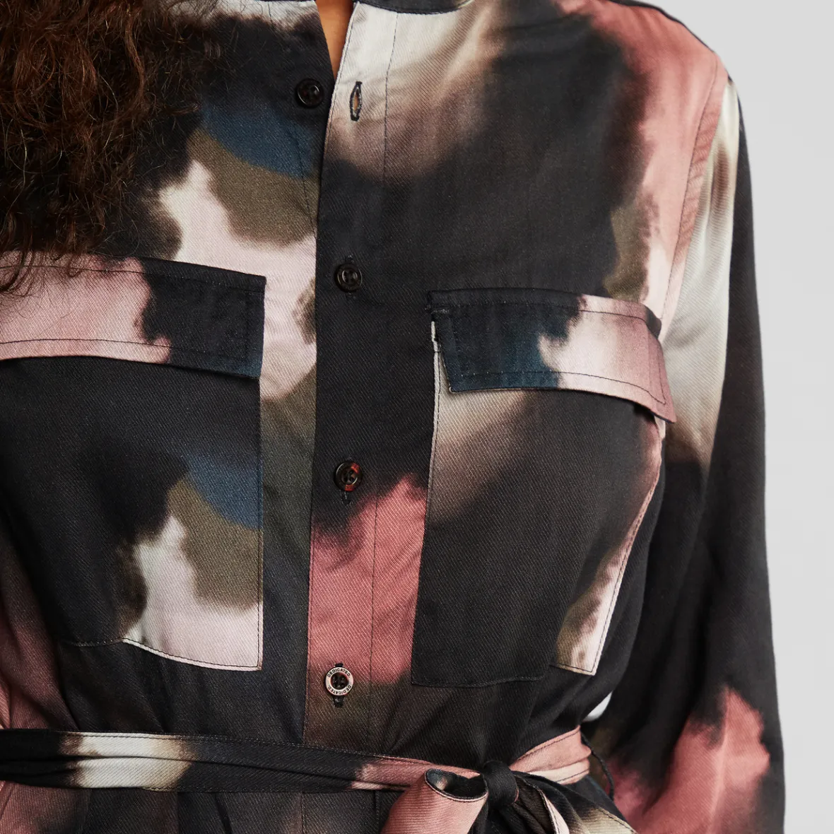 Best Sale Shirt Dress Falsterbo Brush Strokes Multi Color Women Dresses