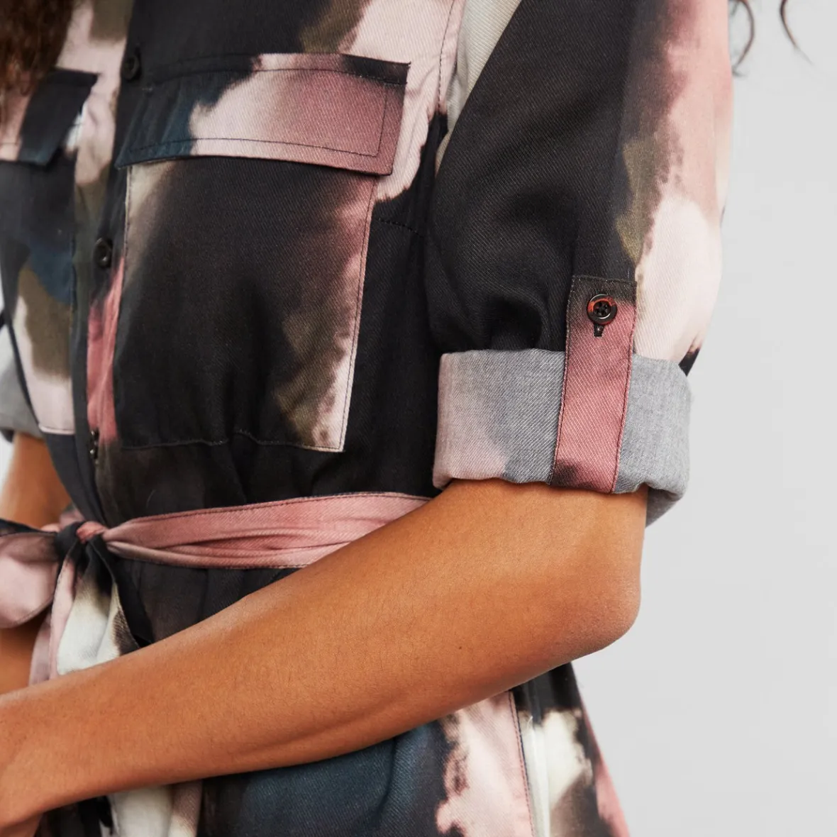 Best Sale Shirt Dress Falsterbo Brush Strokes Multi Color Women Dresses