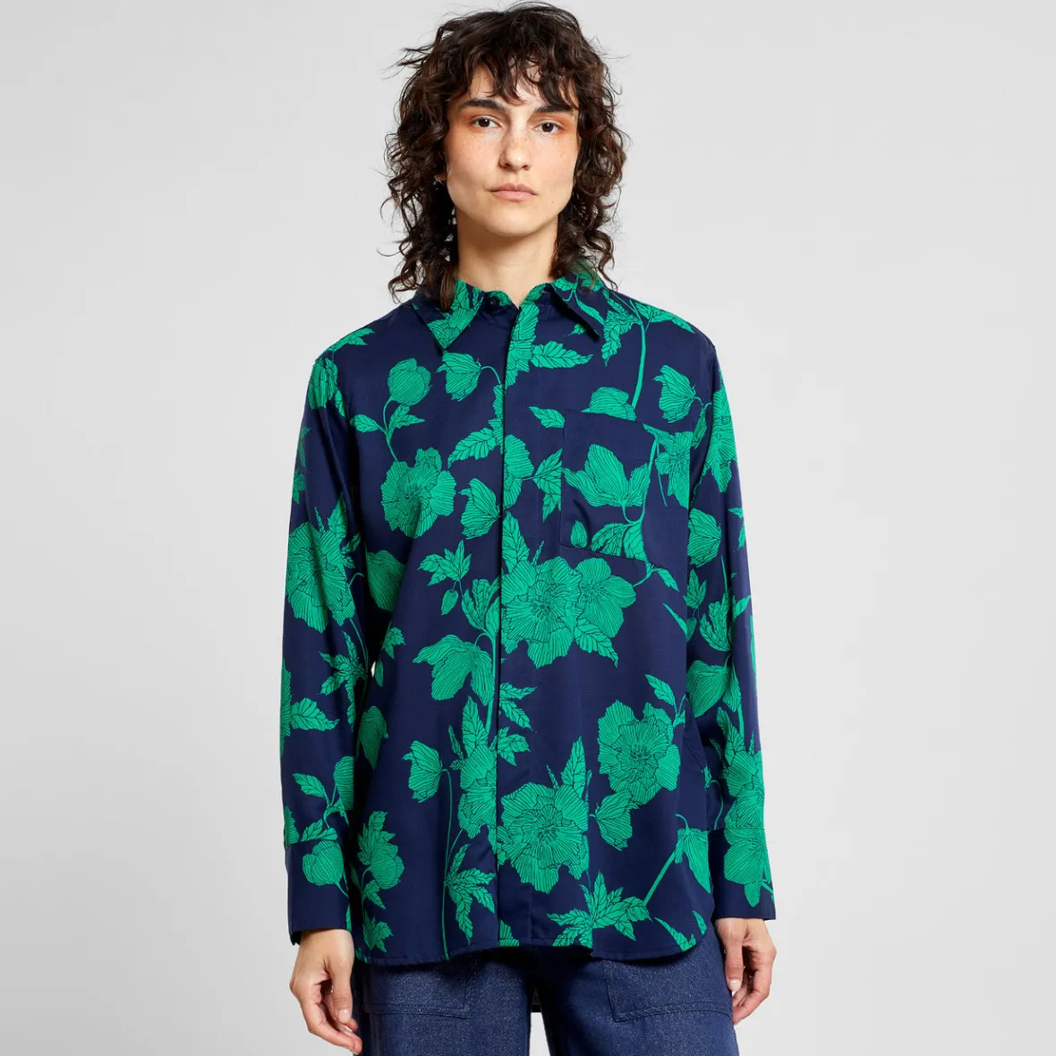 Flash Sale Shirt Kosta Duotone Floral Green Women Outlet