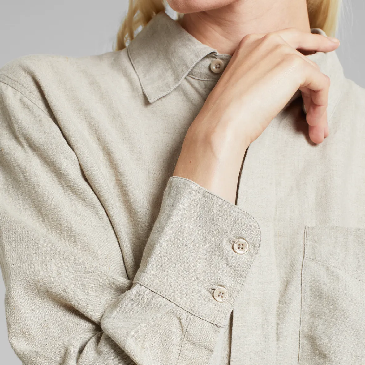 Shop Shirt Kosta Linen Ecru Women Shirts & Blouses