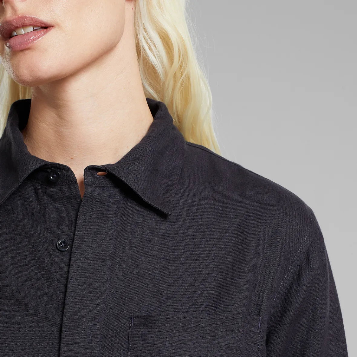 Hot Shirt Kosta Linen Phantom Black Women Outlet