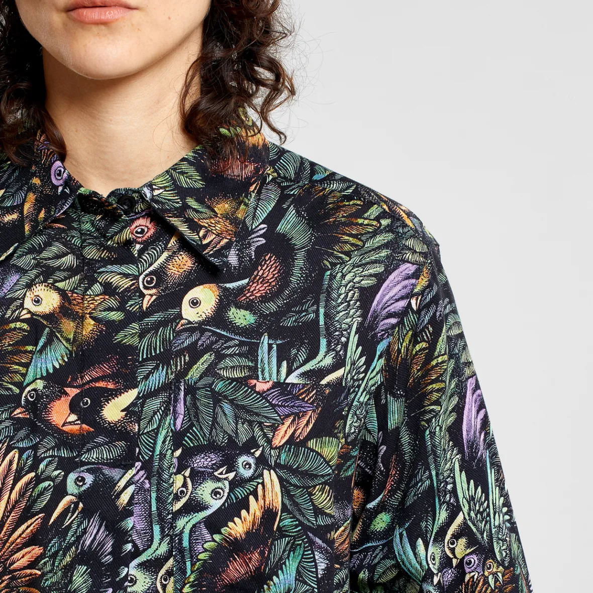 Clearance Shirt Kosta The Birds Black Women Shirts & Blouses