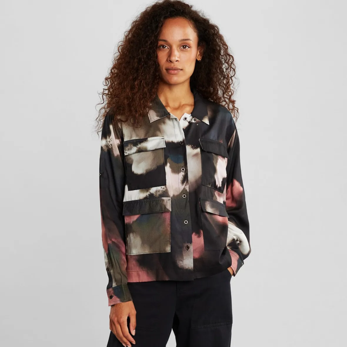 Flash Sale Shirt Lima Brush Strokes Multi Color Women Outlet