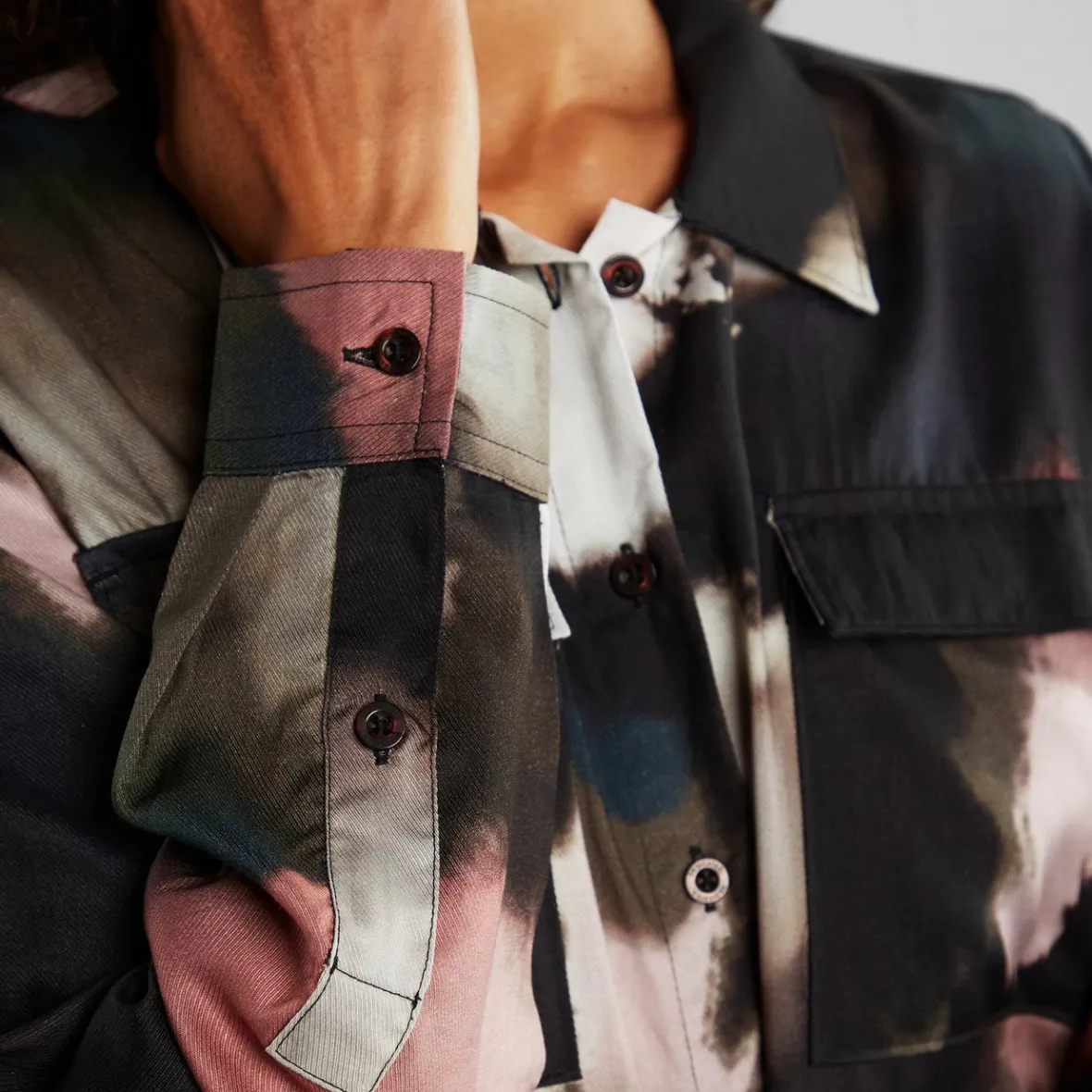 Flash Sale Shirt Lima Brush Strokes Multi Color Women Outlet