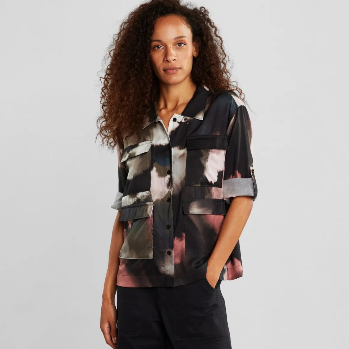 Flash Sale Shirt Lima Brush Strokes Multi Color Women Outlet