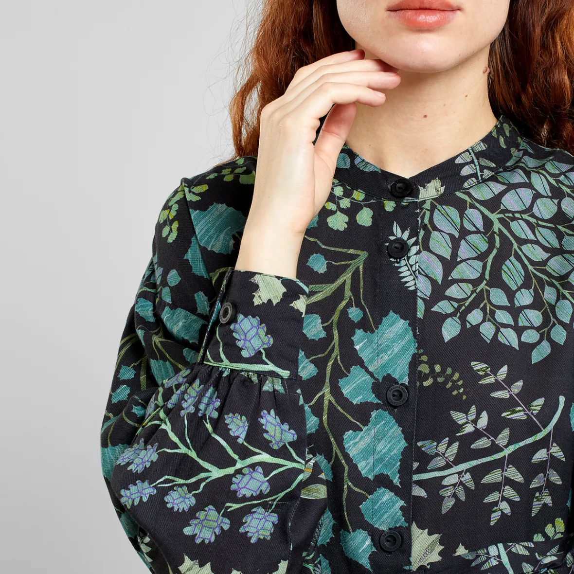 Outlet Shirt Ljunga Botanical Quilt Black Women Outlet