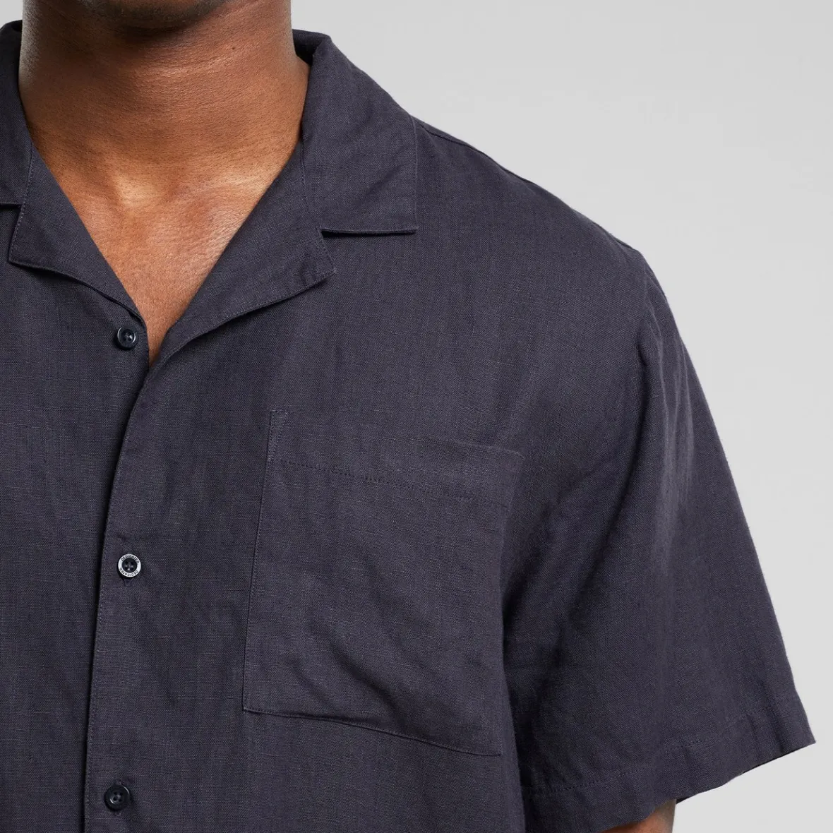 Outlet Shirt Marstrand Linen Phantom Black Shirts