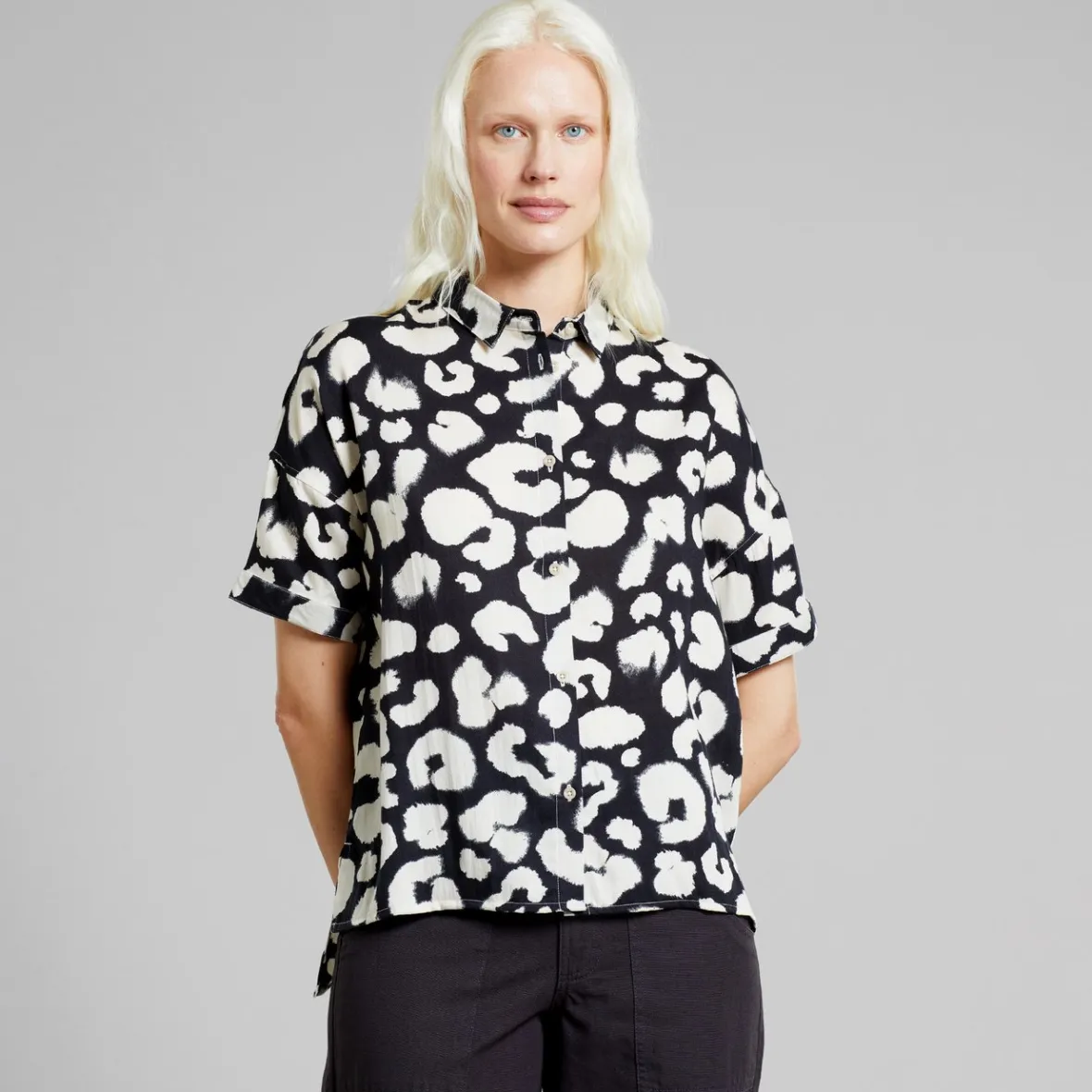 Store Shirt Nibe Painted Leopard Black Women Outlet