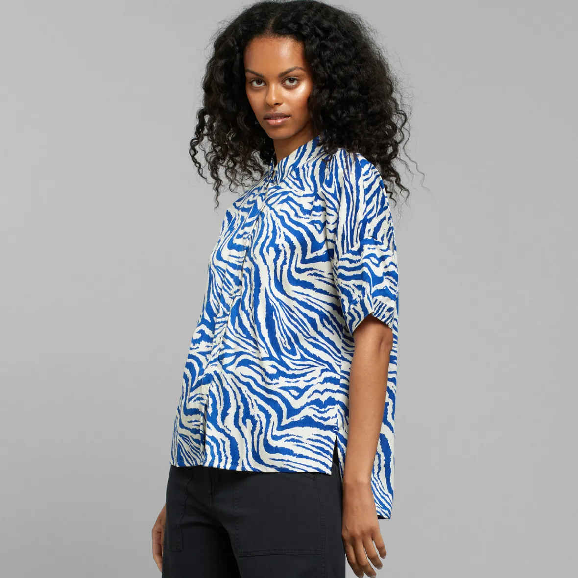 Best Shirt Nibe Zebra Blue Women Outlet