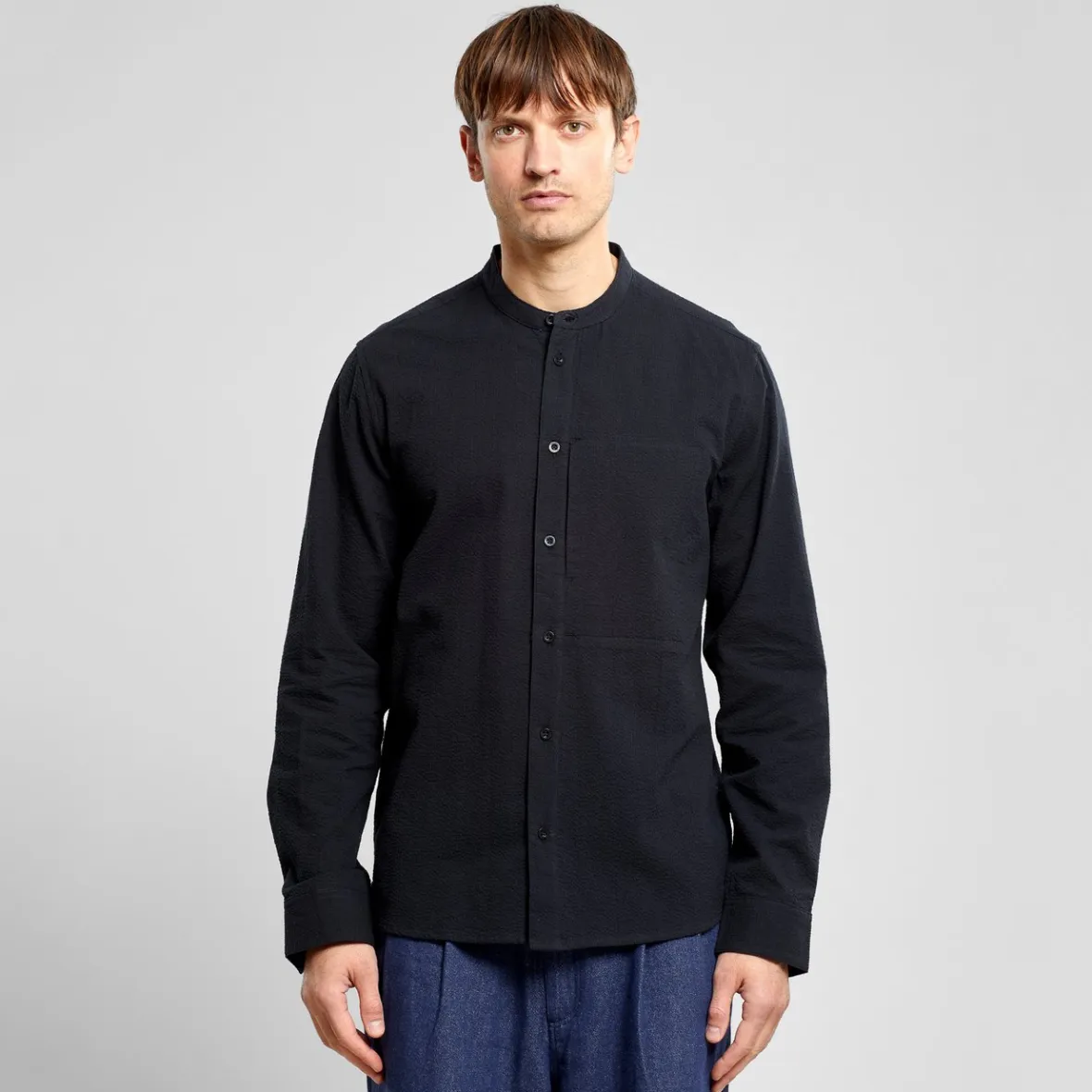 Cheap Shirt Onsala Seersucker Black Basics | Shirts