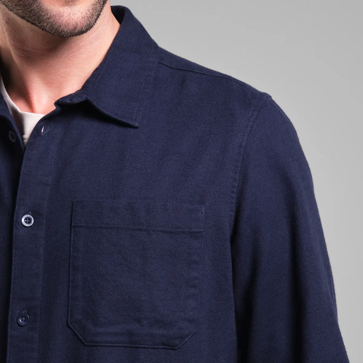 Outlet Shirt Rute Flannel Base Navy Basics | Shirts