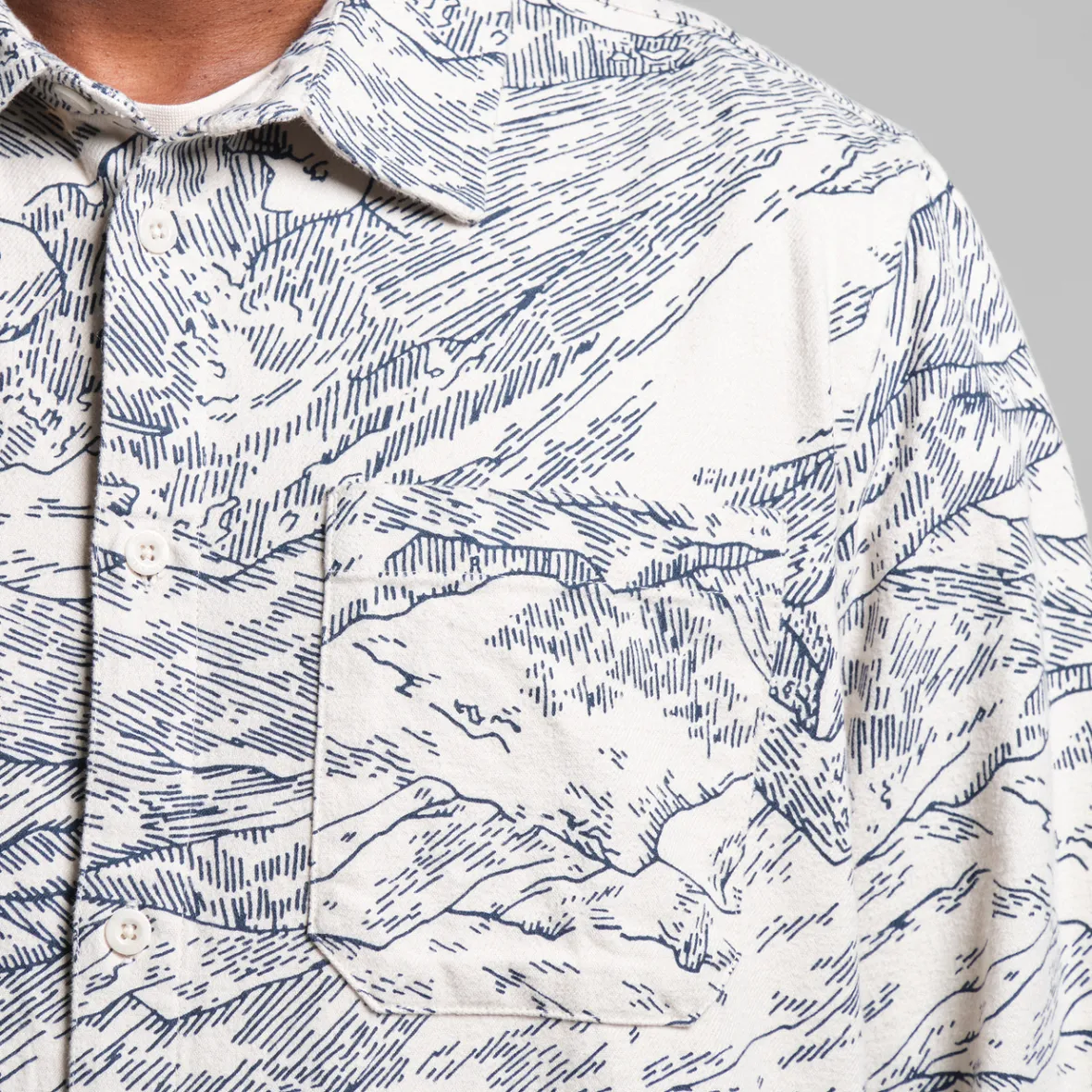 Online Shirt Rute Flannel Mountain Horizon Oat White Shirts