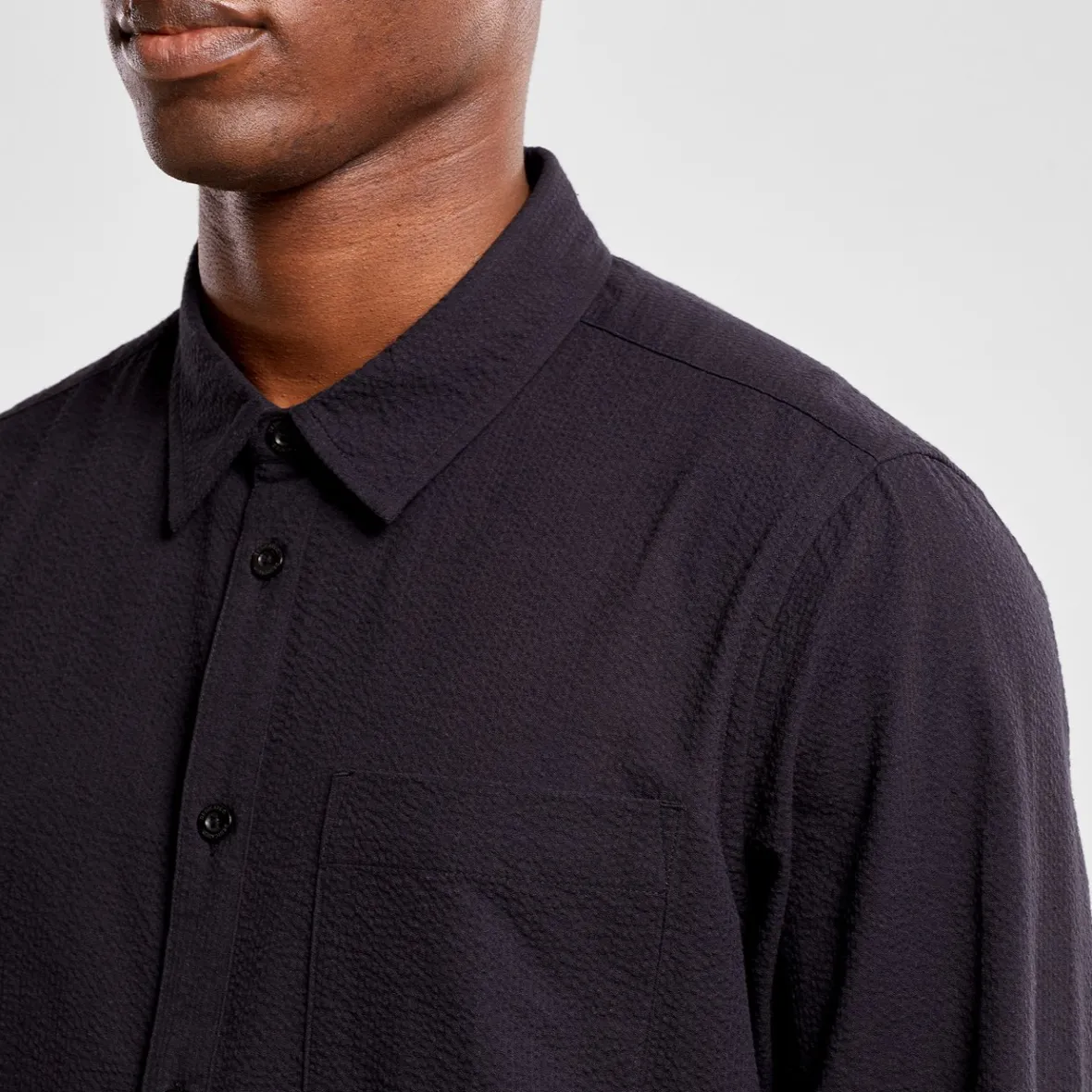 Flash Sale Shirt Rute Seersucker Black Basics | Shirts