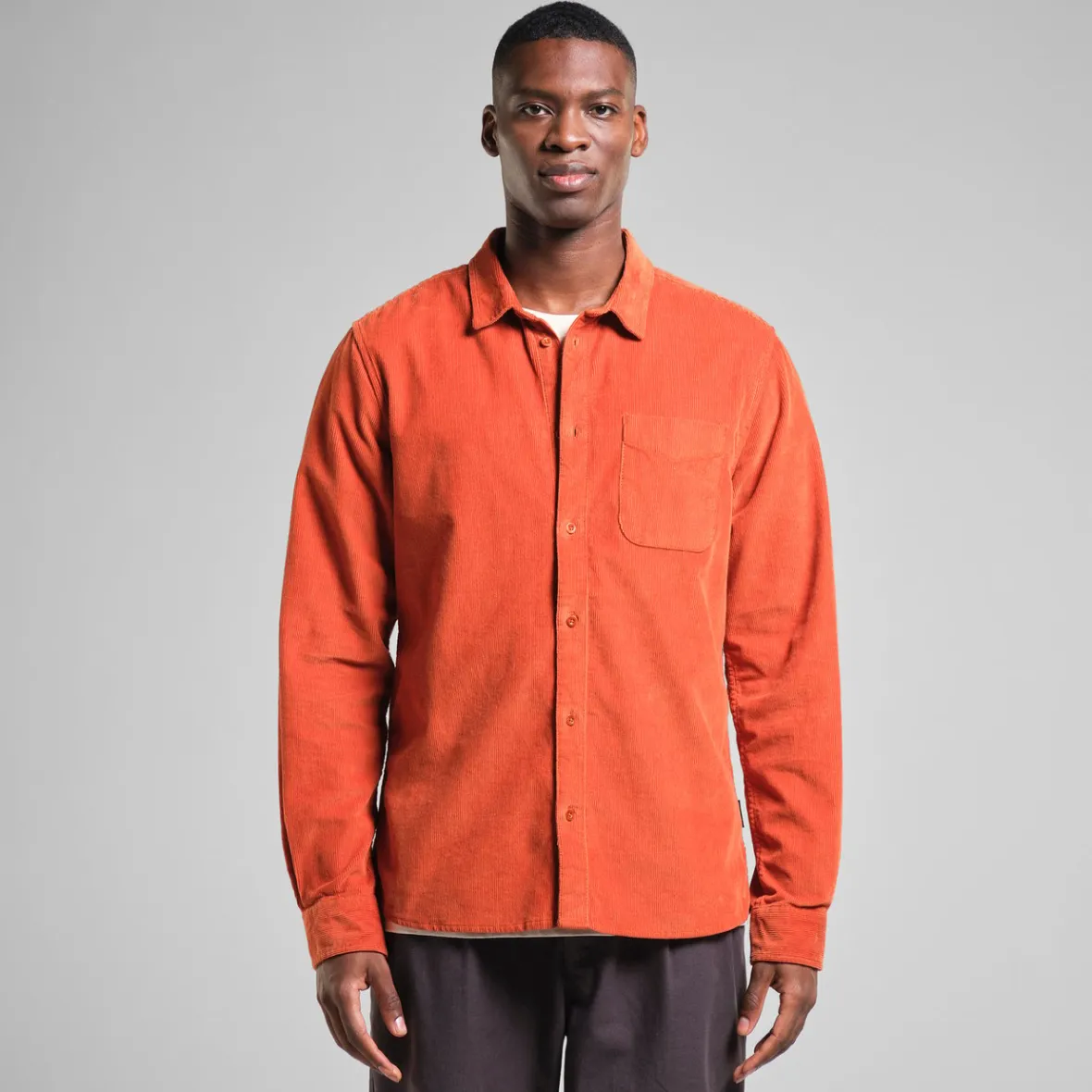 Flash Sale Shirt Varberg Corduroy Cinnamon Orange Shirts