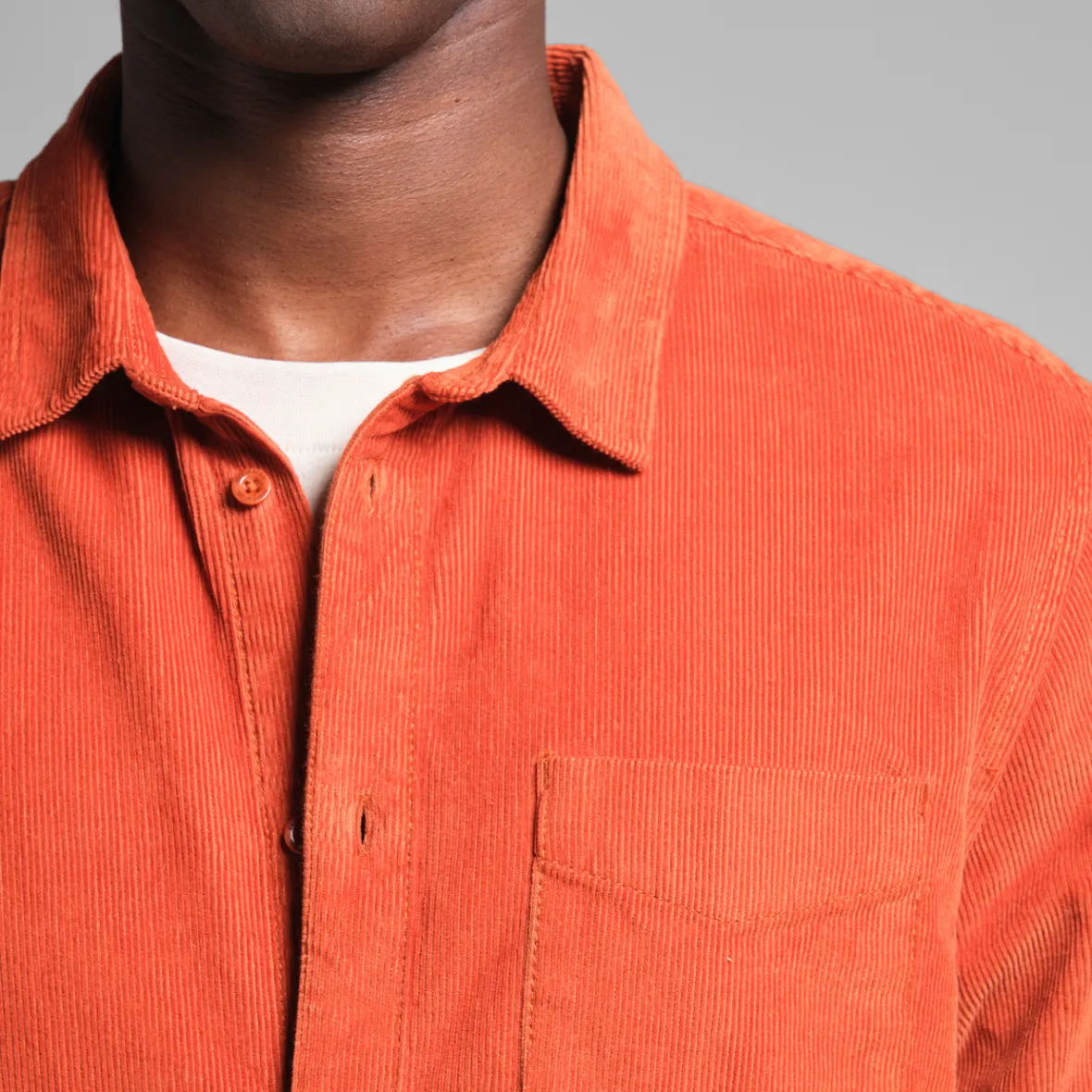 Flash Sale Shirt Varberg Corduroy Cinnamon Orange Shirts