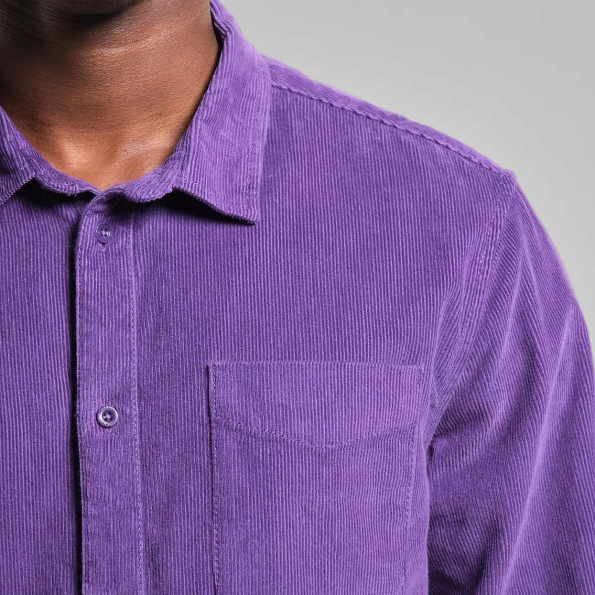 Clearance Shirt Varberg Corduroy Picasso Purple Shirts