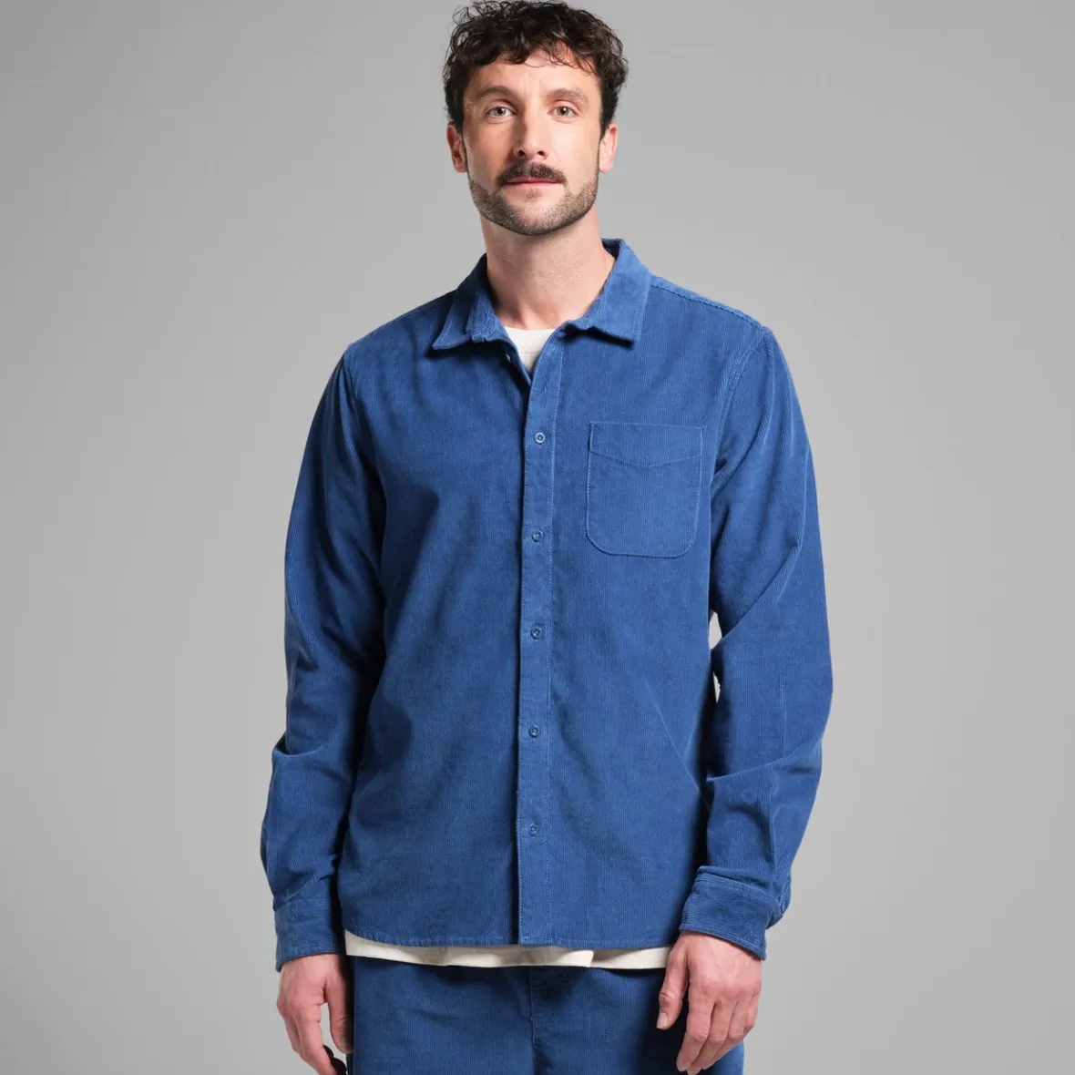 Store Shirt Varberg Corduroy True Blue Shirts