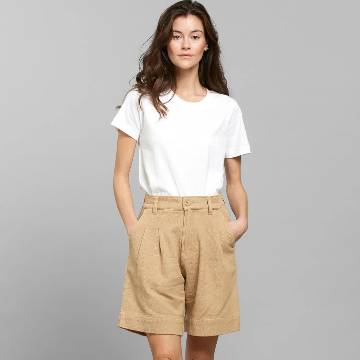 Sale Shorts Grundsund Beige Women Outlet