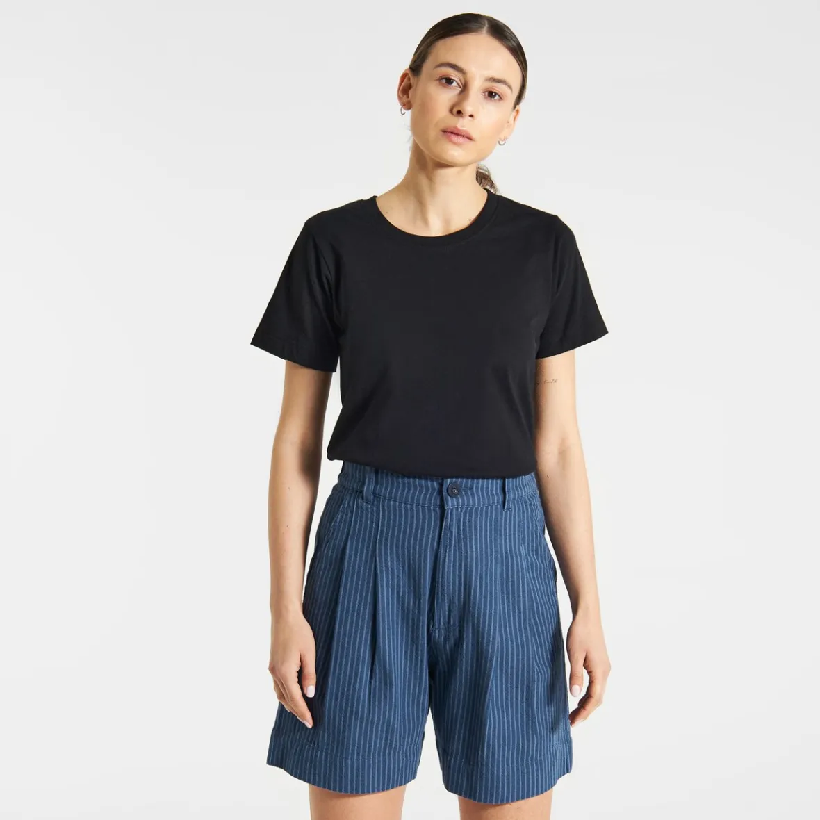 Best Sale Shorts Grundsund Work Stripe Dark Blue Women Outlet