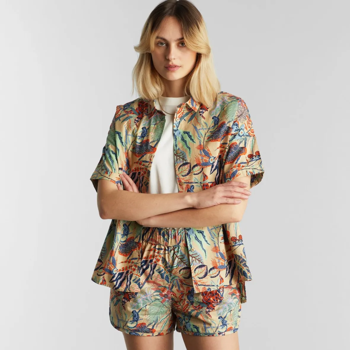 Outlet Shorts Sandvika Vintage Jungle Multi Color Women Outlet