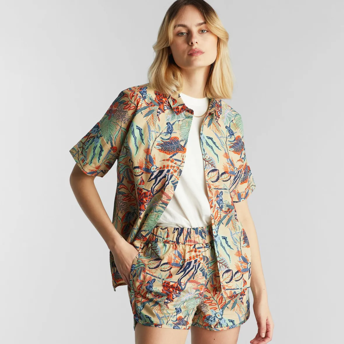 Outlet Shorts Sandvika Vintage Jungle Multi Color Women Outlet