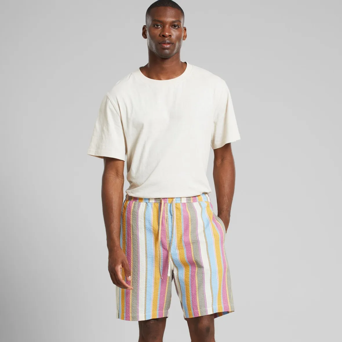Store Shorts Vejle Club Stripe Multi Color Outlet