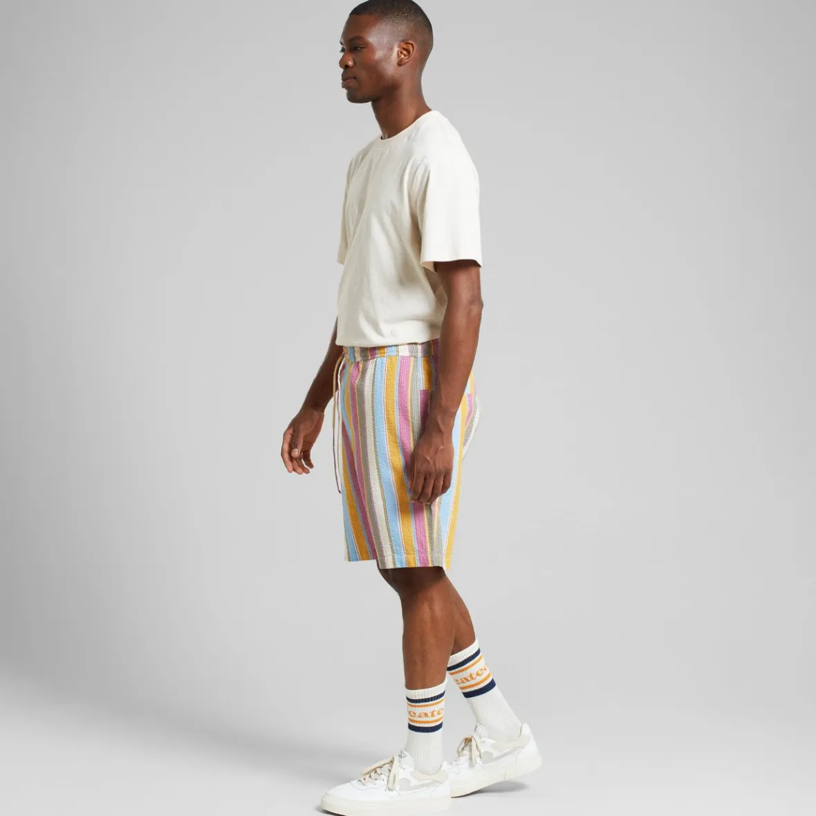 Store Shorts Vejle Club Stripe Multi Color Outlet
