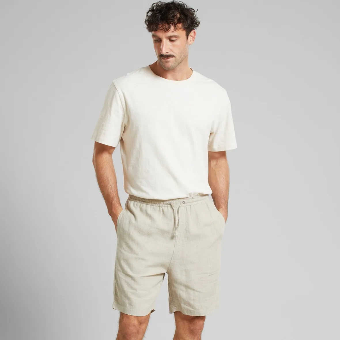 Outlet Shorts Vejle Linen Ecru Shorts