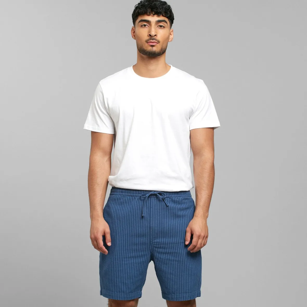 Online Shorts Vejle Work Stripe Dark Blue Outlet