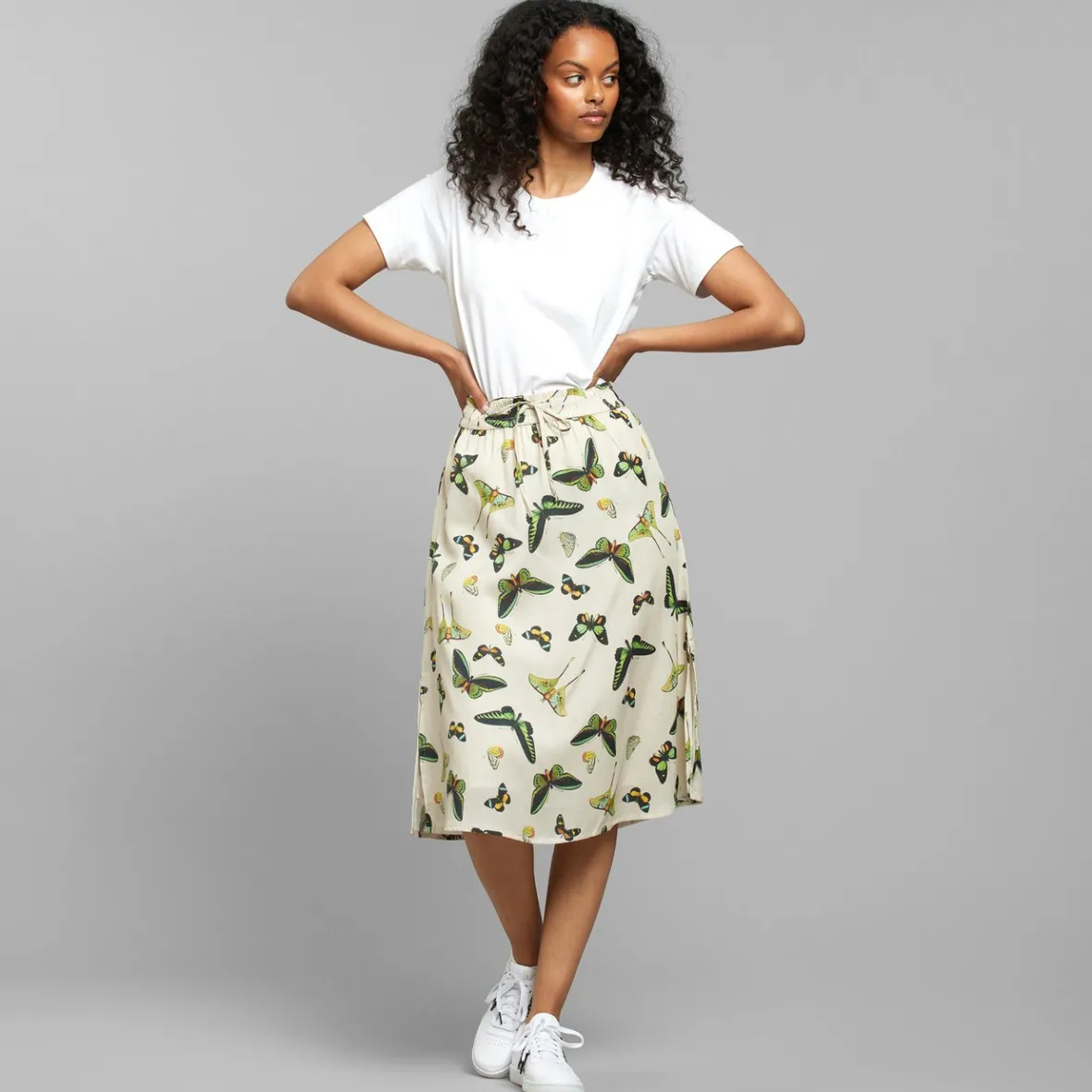 Sale Skirt Klippan Butterfly Oat White Women Outlet