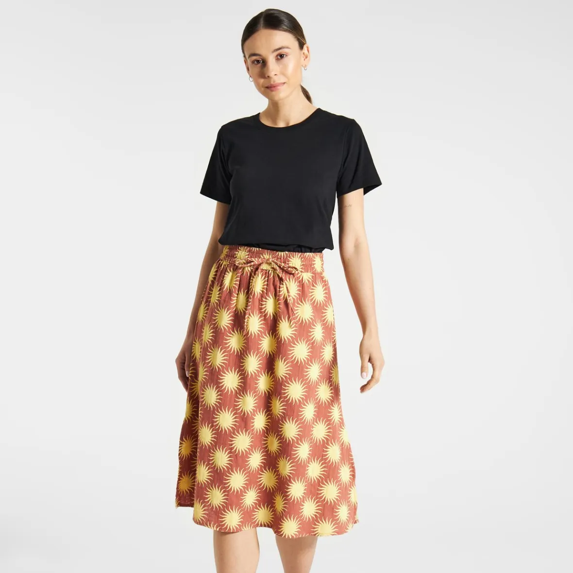 Outlet Skirt Klippan Ditsy Sun Copper Brown Women Skirts