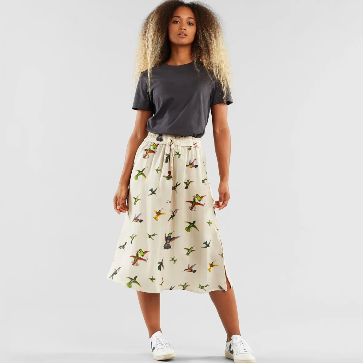 Best Sale Skirt Klippan Flying Hummingbirds Multi Color Women Skirts