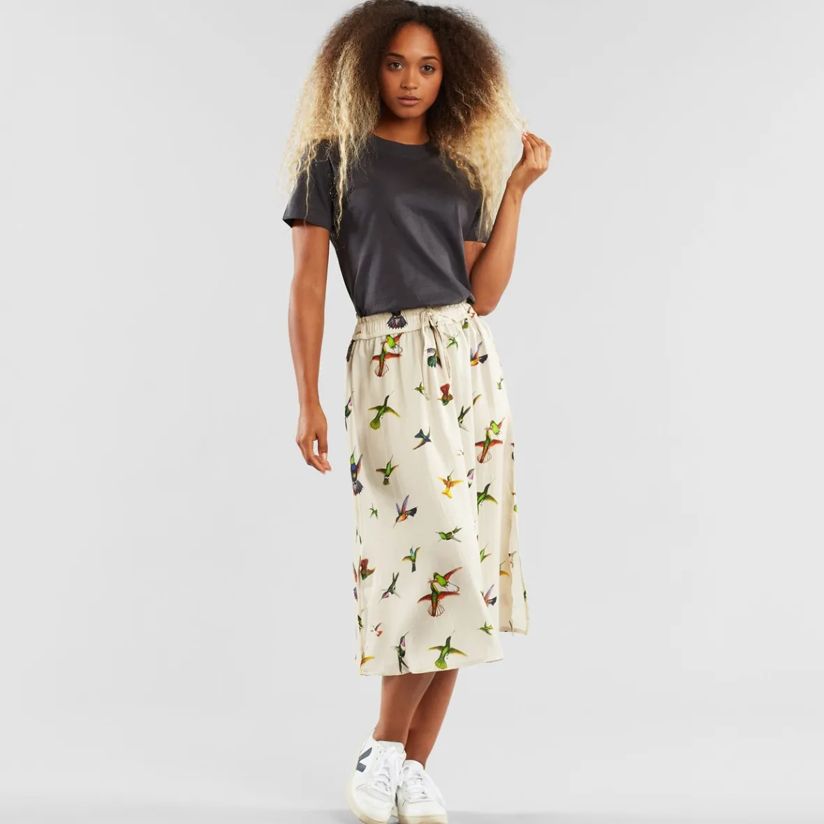 Best Sale Skirt Klippan Flying Hummingbirds Multi Color Women Skirts