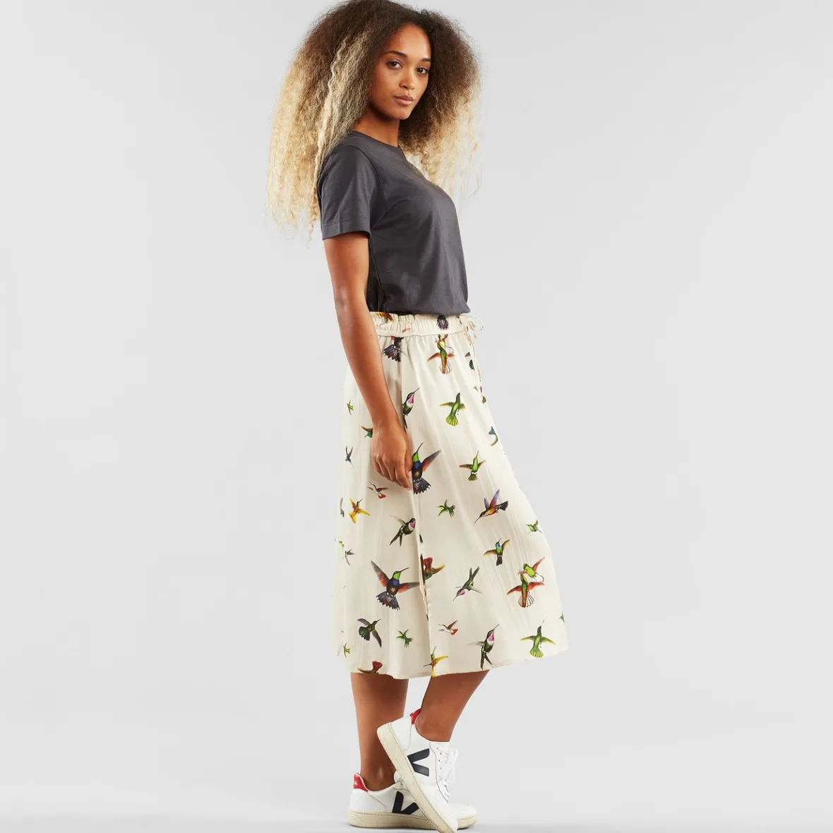 Best Sale Skirt Klippan Flying Hummingbirds Multi Color Women Skirts