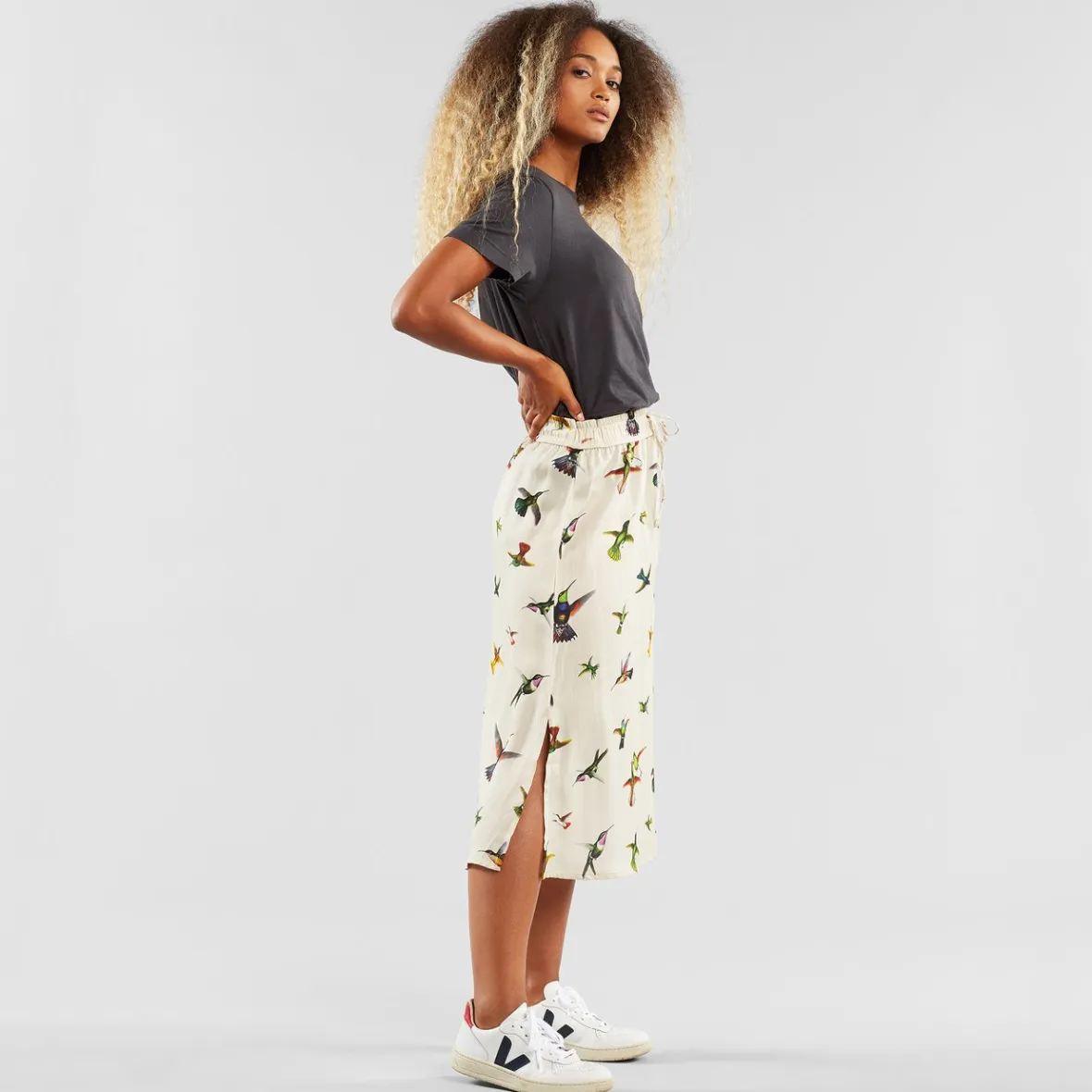 Best Sale Skirt Klippan Flying Hummingbirds Multi Color Women Skirts