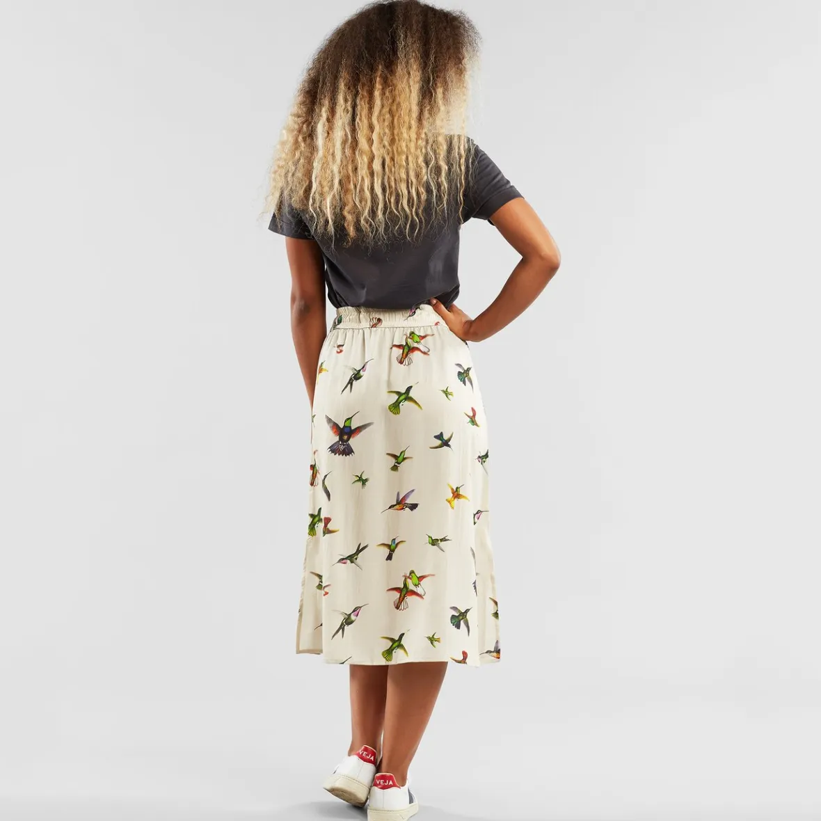 Best Sale Skirt Klippan Flying Hummingbirds Multi Color Women Skirts