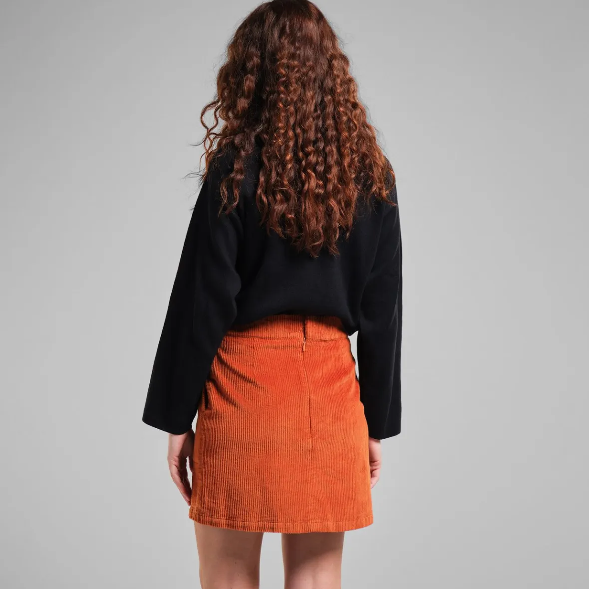 Best Skirt Majorna Corduroy Cinnamon Orange Women Skirts