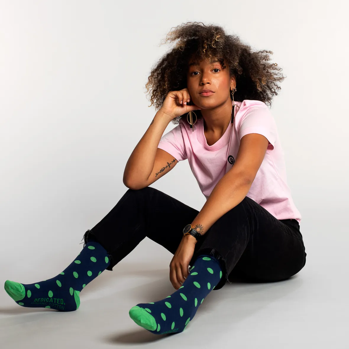 Shop Socks Sigtuna Dots Navy Women Outlet | Outlet