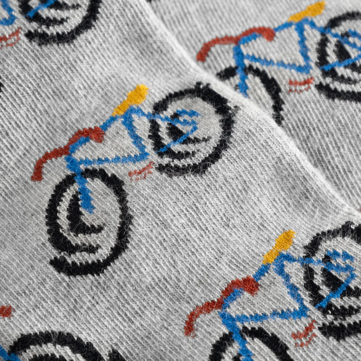 Outlet Socks Sigtuna Happy Bike AOP Grey Melange Women Socks | Socks