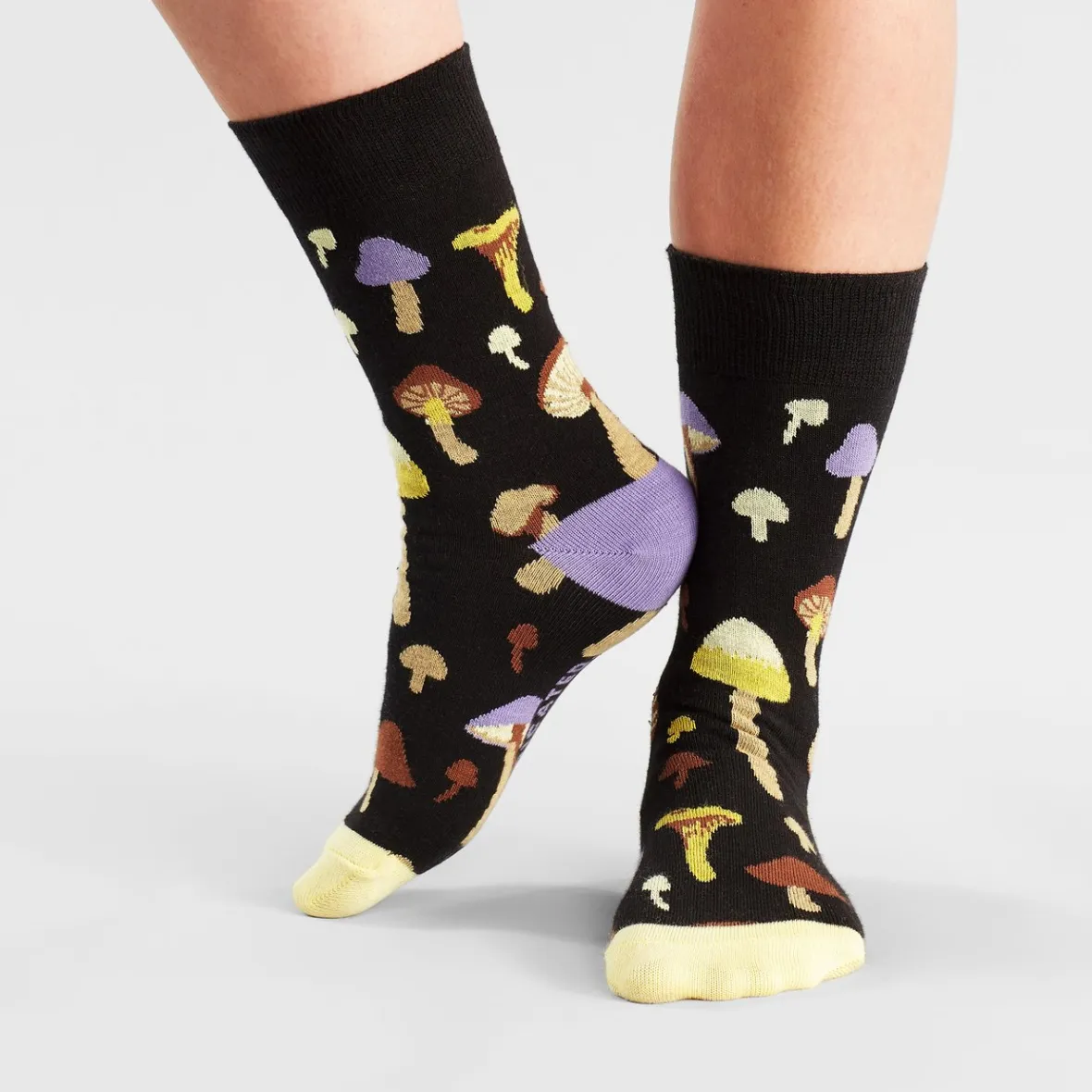 Clearance Socks Sigtuna Mushrooms Black Women Socks | Socks