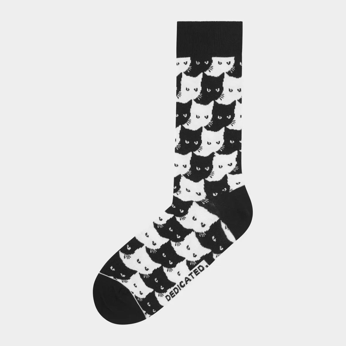 Discount Socks Sigtuna Pepita Cats Black Women Socks | Socks