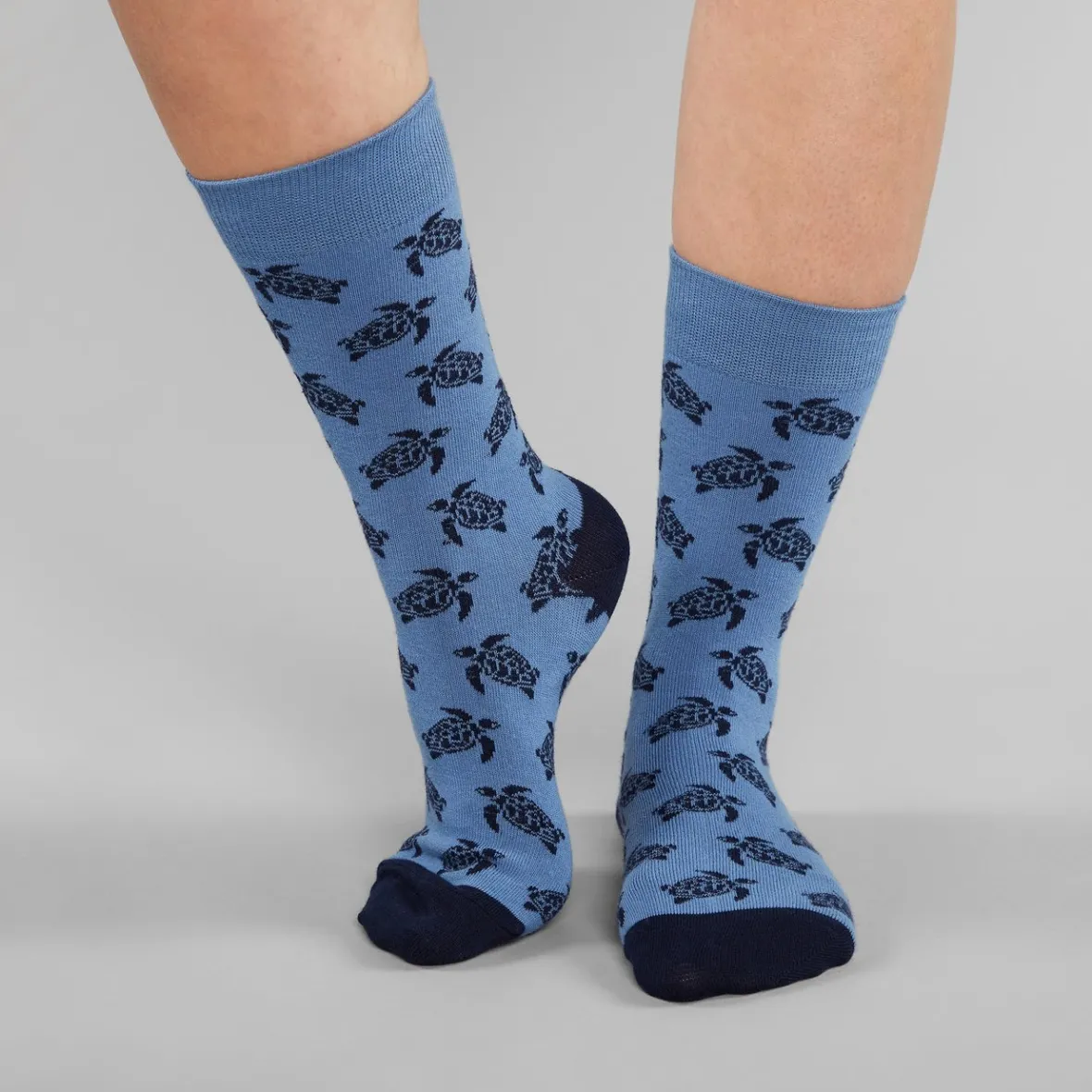 Clearance Socks Sigtuna Sea Turtles Light Blue Women Socks | Socks