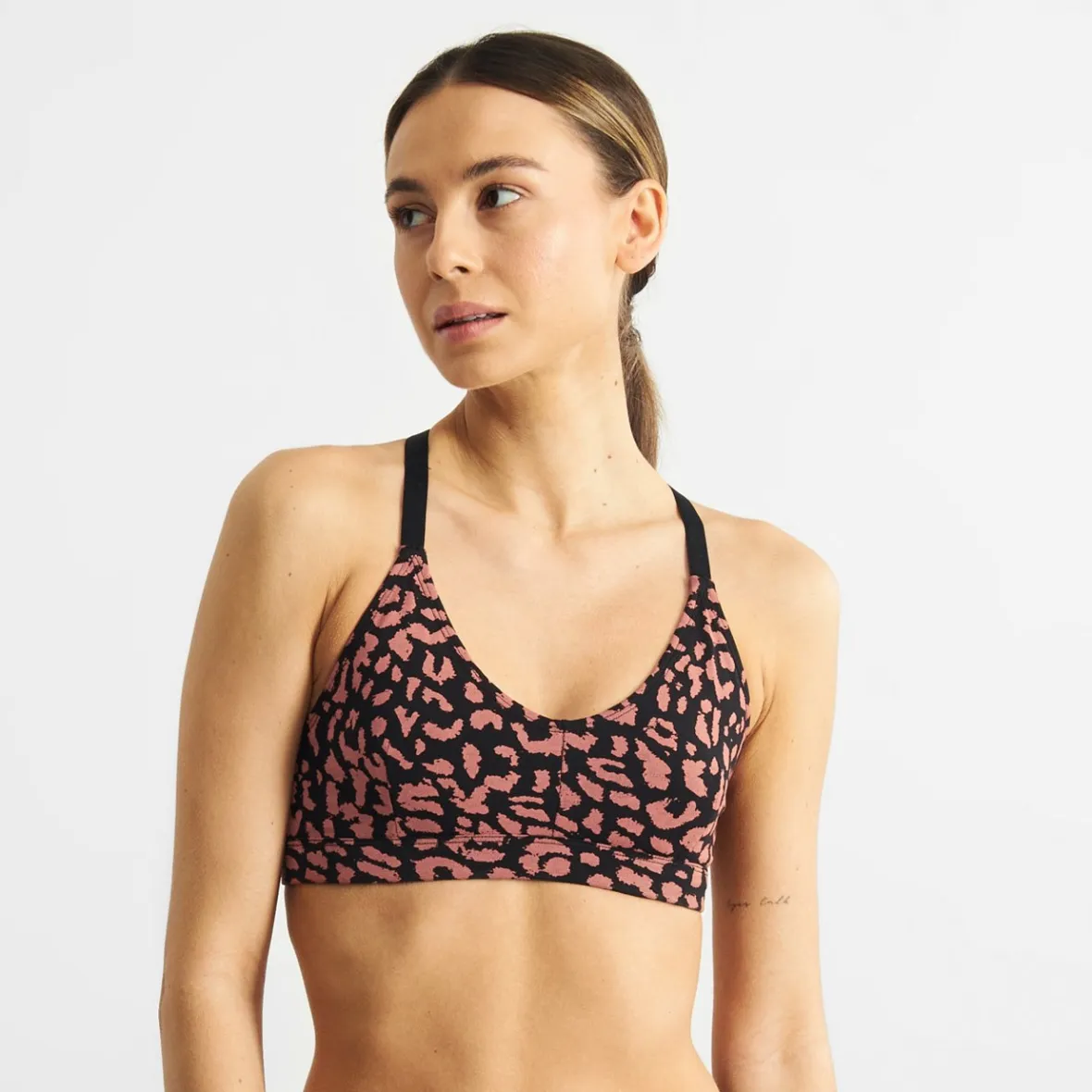 Shop Soft Bra Junsele Leopard Terracotta Red Women Underwear