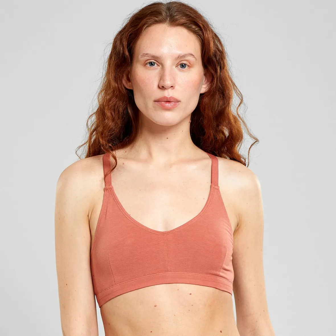 Fashion Soft Bra Junsele Terracotta Red Women Basics | Underwear