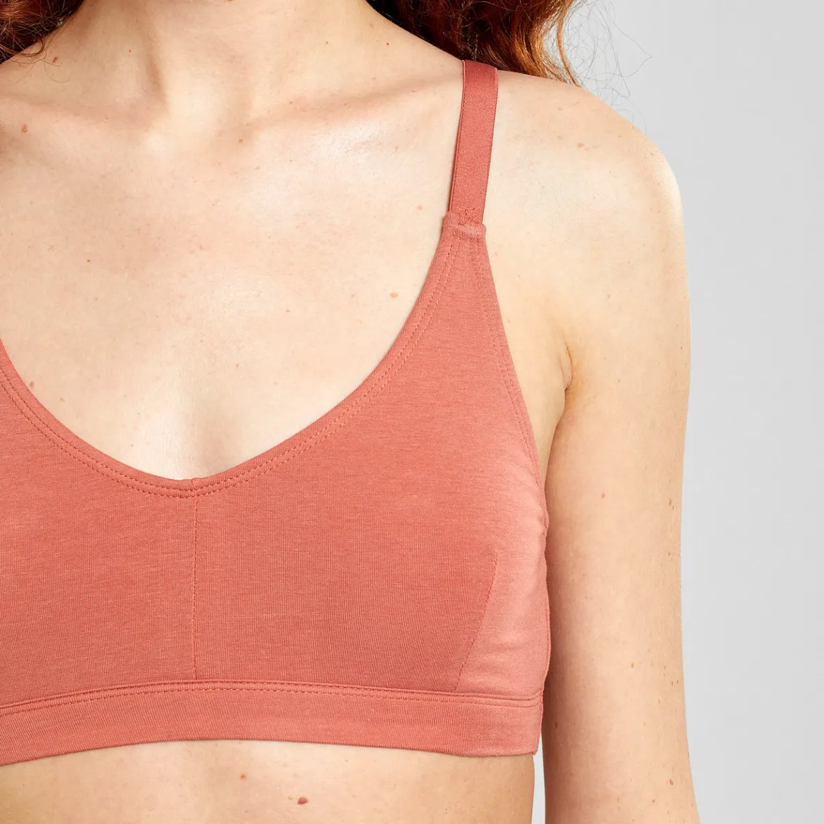 Fashion Soft Bra Junsele Terracotta Red Women Basics | Underwear